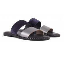 Double velvet strips sandals F08171824-0256 Al 70